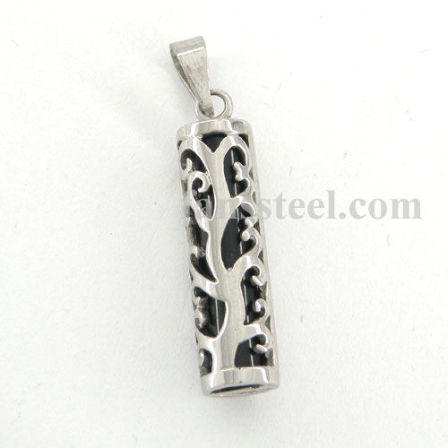 FSPR14045 tree cylinder glass inlay pendant - Click Image to Close